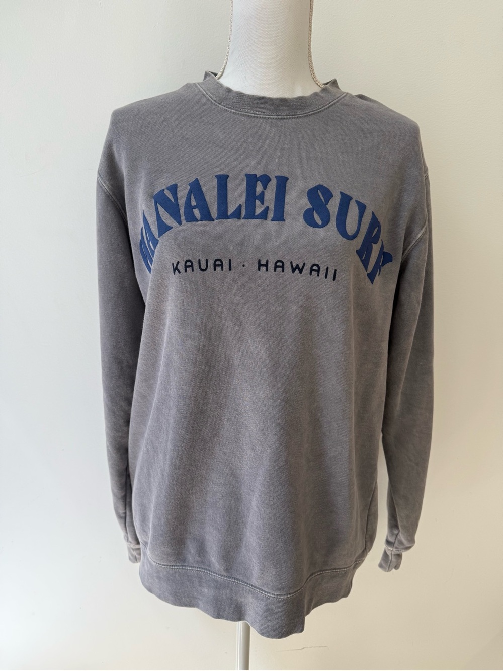 Kauai Surf Gray Pullover Sweatshirt